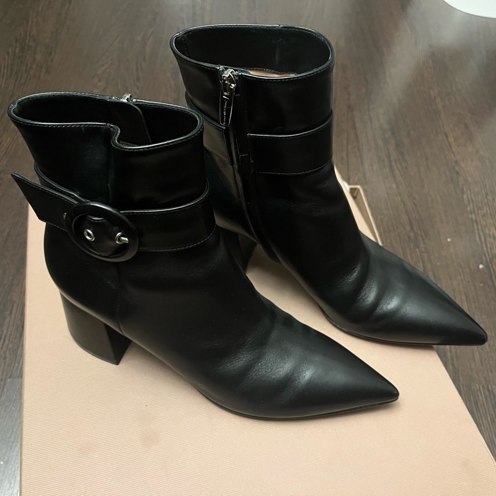 Gianvito Rossi black ankle boots chunky heel